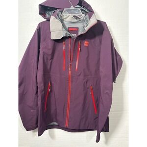 MEC Hard Shell Jacket Womens Large Purple 3L Gore-Tex RECCO Waterproof Hooded